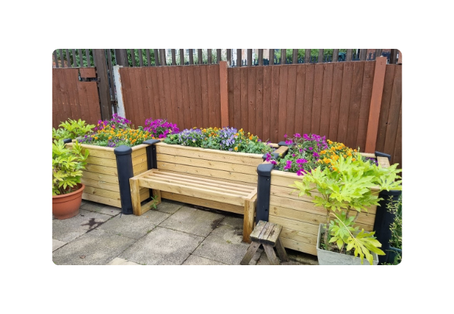 Amberol donates planter to homeless organisation’s wellbeing garden