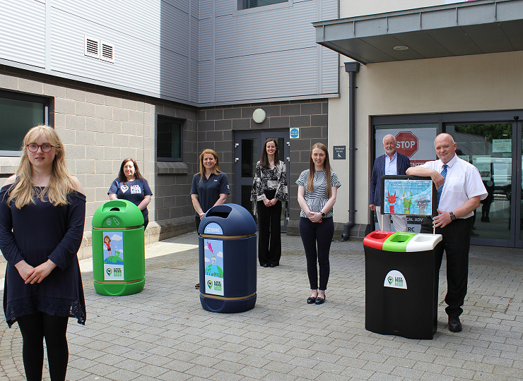 Babbling bins help reduce litter at college in Northern Ireland