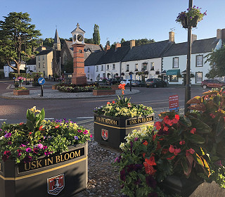 Amberol planters help Usk in Bloom showcase the town